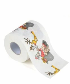 The American Store Christmas Roll Paper Printed Santa Claus And Elk Hot New Reindeer Christmas Toilet Paper Tissue Christmas Decorations For Home
