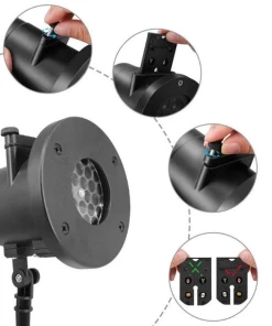 Online American Store Laser Christmas Lights LED Christmas Snowflake Projector LED Disco Light DJ KTV Laser Stage Lighting Halloween Indoor Decoration Light