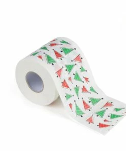 The American Store Christmas Roll Paper Printed Santa Claus And Elk Hot New Reindeer Christmas Toilet Paper Tissue Christmas Decorations For Home