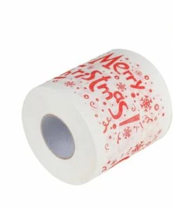 The American Store Christmas Roll Paper Printed Santa Claus And Elk Hot New Reindeer Christmas Toilet Paper Tissue Christmas Decorations For Home