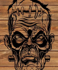 Onlineamericanstore Halloween Temporary Tekashi69 Tattoos PNG SVG File Frankenstein - Horror - Cartoon - Character - Tattoo - Stencil For Cricut - Vinyl Cutter