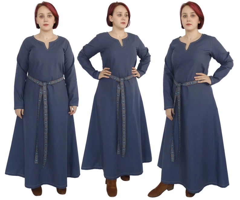 Eraspooky Official Store Couple Halloween Costume Medieval Underdress, Viking Dress Woman, Viking Dress, Cotton Medieval Dress, Underdress 8 Eraspooky Official Store Couple Halloween Costume Medieval Underdress, Viking Dress Woman, Viking Dress, Cotton Medieval Dress, Underdress