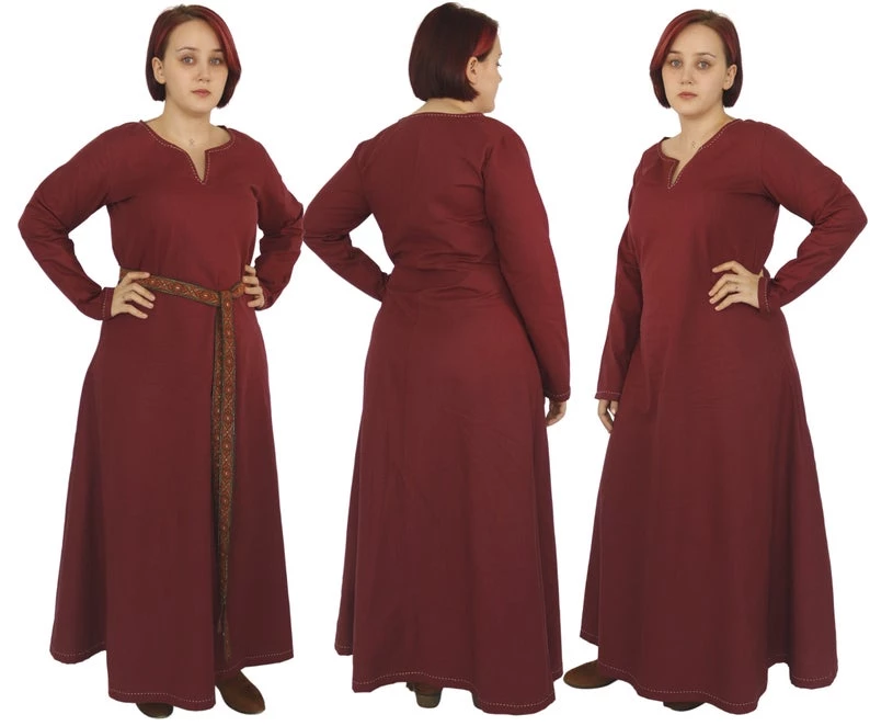 Eraspooky Official Store Couple Halloween Costume Medieval Underdress, Viking Dress Woman, Viking Dress, Cotton Medieval Dress, Underdress 6 Eraspooky Official Store Couple Halloween Costume Medieval Underdress, Viking Dress Woman, Viking Dress, Cotton Medieval Dress, Underdress