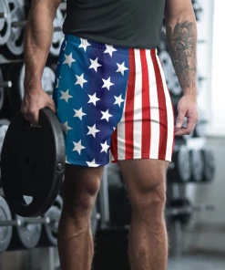Onlineamericanstore American Flag Swim Trunk Mens Clothing