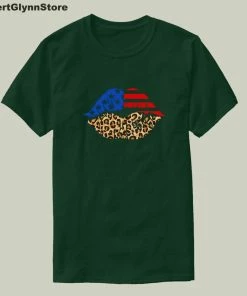 Vicky Xu's Store Store Tops For 4th Of July Women Plus Size Lips Independence Day Print Short Sleeve T-Shirt Vogue Couple Clothes Souvenir White Top Women Clothing