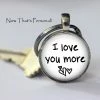 Onlineamericanstore I LOVE You MORE - I Love You More Keychain - I Love You- Missing You - Long Distance Relationship - Gift For Boyfriend - Gift For Girlfriend