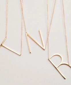 Onlineamericanstore Large Initial Necklace Oversized Letter Alphabet Personalized Sideways Oversize Shower Wedding Bestseller Teacher Emily Henderson Graduation Update Your Settings