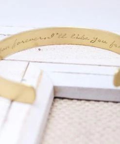 Onlineamericanstore Custom Name Accessories Personalized Brass Cuff Bracelet, Wedding Gift For Mom, Mother Wedding Gift, Inspirational Gift, Wedding Bridal, Mother Of Bride Gift