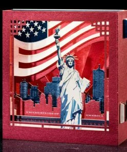 Onlineamericanstore Independence Day Gift USA Gift New York Gifts 4th July Pop Up Card The Statue Of Liberty United States Gift America Souvenir USA Flag Favor Gift Collection