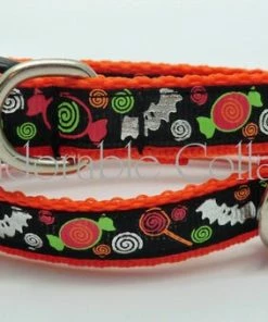 Onlineamericanstore Halloween Dog Collar 1/2 Width Bat Dog Collar Collection