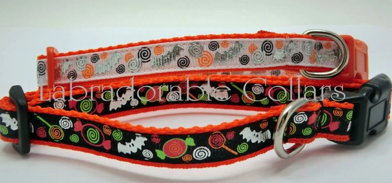 Onlineamericanstore Halloween Dog Collar 1/2 Width Bat Dog Collar Collection 3 Onlineamericanstore Halloween Dog Collar 1/2 Width Bat Dog Collar Collection