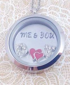 Onlineamericanstore Me And You Floating Locket, Me And You Necklace, Wife Locket, Wife Necklace, Wife Anniversary Gift, Couples Locket, Bridal Shower Gift Gift Collection
