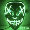 D-Dreaming Store Halloween Mask LED Light Up Party Masks The Purge Election Year Great Funny Masks Festival Cosplay Costume Supplies Glow In Dark