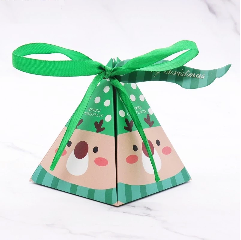 The American Store 10 PCS/Set Merry Christmas Candy Box Bag Christmas Tree Paper Santa Claus Gift Box Pyramid Party Chocolate Box Christmas Decor 6 The American Store 10 PCS/Set Merry Christmas Candy Box Bag Christmas Tree Paper Santa Claus Gift Box Pyramid Party Chocolate Box Christmas Decor