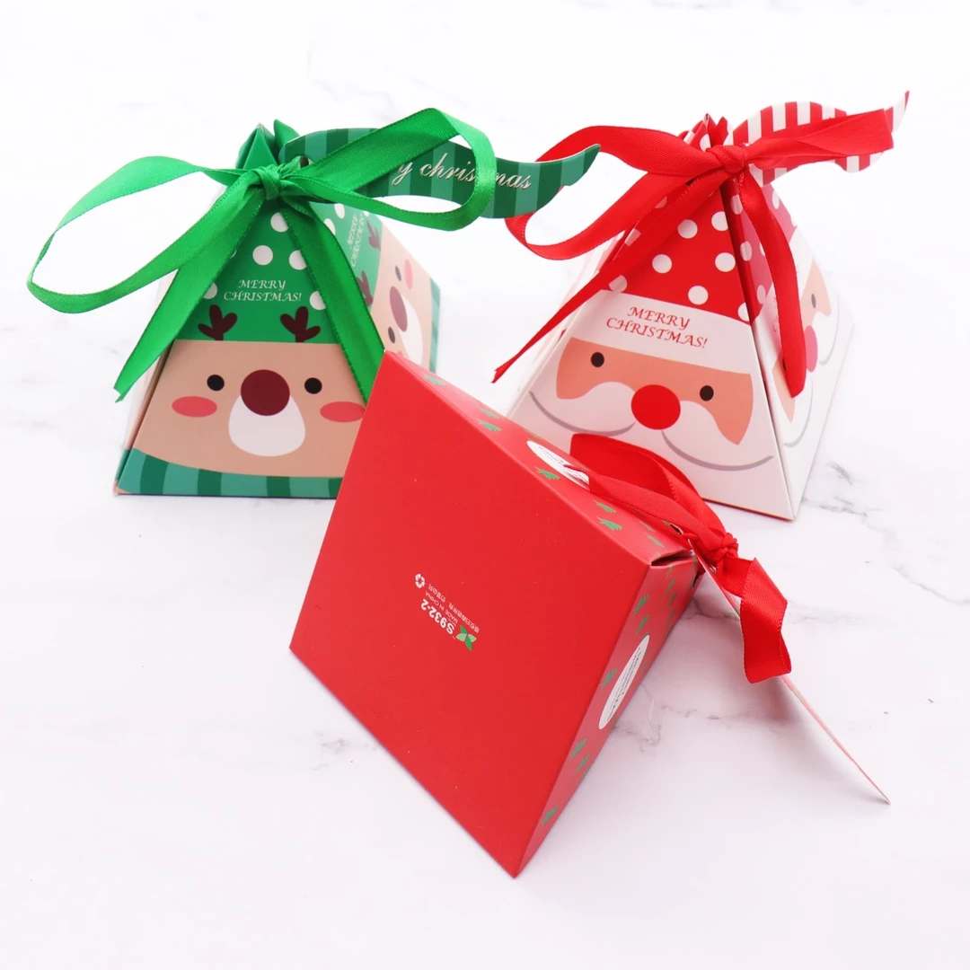 The American Store 10 PCS/Set Merry Christmas Candy Box Bag Christmas Tree Paper Santa Claus Gift Box Pyramid Party Chocolate Box Christmas Decor 9 The American Store 10 PCS/Set Merry Christmas Candy Box Bag Christmas Tree Paper Santa Claus Gift Box Pyramid Party Chocolate Box Christmas Decor