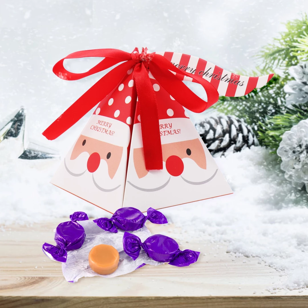The American Store 10 PCS/Set Merry Christmas Candy Box Bag Christmas Tree Paper Santa Claus Gift Box Pyramid Party Chocolate Box Christmas Decor 4 The American Store 10 PCS/Set Merry Christmas Candy Box Bag Christmas Tree Paper Santa Claus Gift Box Pyramid Party Chocolate Box Christmas Decor