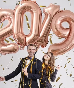 Online American Store 4Pcs 16inch Rosegold Number 2019 Foil Balloons Happy New Year Party Decor Brithday Celebration Supplies