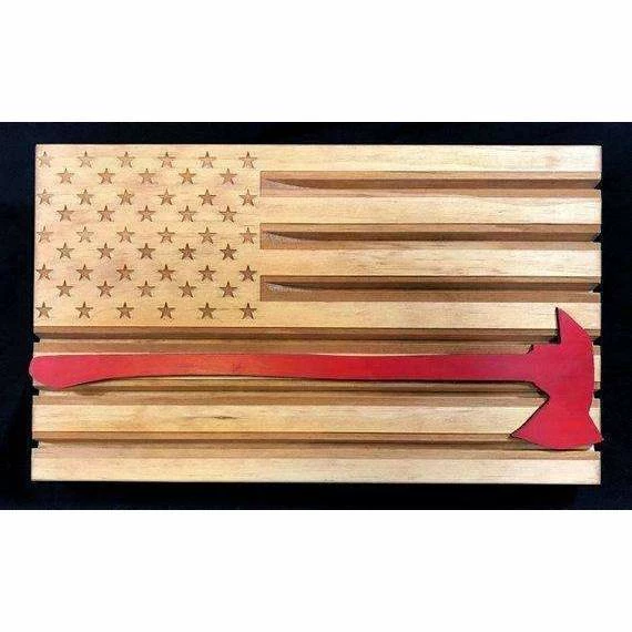 The American Store Thin Red Line - American Flag Challenge Coin Display - Firefighter Coin Holder - Axe Flag - Customizable 5 The American Store Thin Red Line - American Flag Challenge Coin Display - Firefighter Coin Holder - Axe Flag - Customizable