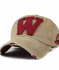 FLB Official Store Baseball Caps [FLB] Cotton Embroidery Letter W Baseball Cap Snapback Caps Bone Casquette Hat Distressed Wearing Fitted Hat For Men Custom Hats