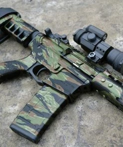 The American Store Gun Skin Wraps GunSkins AR-15 Rifle Skin Camouflage Gun Wrap (Vietnam Tiger Stripe)