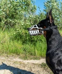 Onlineamericanstore Funny Smiling Muzzle For Dog, Doberman, Pit Bull, German Shepard, Bull Terrier, Pinscher, Husky Funny Dog Accessory - Smiling Dog Halloween Pets Accessories