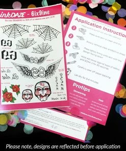 The American Store Halloween Temporary Tekashi69 Tattoos Tekashi 6ix9ine Face Tattoo Set | Temporary Tattoos | Halloween Costume Tattoos For Women | 69 Party Tattoos For Men | Skin Safe | 18 Tattoos Total