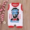 Onlineamericanstore Patriotic Theme Party Supplies Summer 2019 Infant Baby Kid 4th Of July Stars Letter Printed Romper Jumpsuit Sunsuit Outfits Vetement Enfant Garcon Roupa Menino