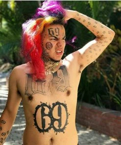 The American Store Halloween Temporary Tekashi69 Tattoos Tekashi 69 Neck Temporary Tattoo Set - Tekashi69 Halloween Costume | Rappers Temporary Tattoos