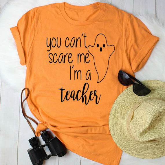 The American Store Halloween Women Clothing You Can't Scare Me I'm A Teacher Nurse Mom T-shirt Halloween Teacher T Shirt Women Tshirt Funny Tees Tops Drop Ship 3 The American Store Halloween Women Clothing You Can't Scare Me I'm A Teacher Nurse Mom T-shirt Halloween Teacher T Shirt Women Tshirt Funny Tees Tops Drop Ship